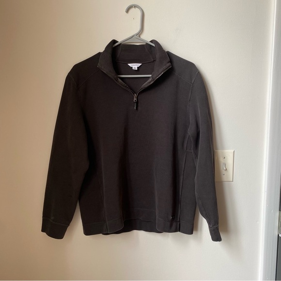 Calvin Klein Womens Charcoal Zip-Up Sweater size m - Picture 1 of 10